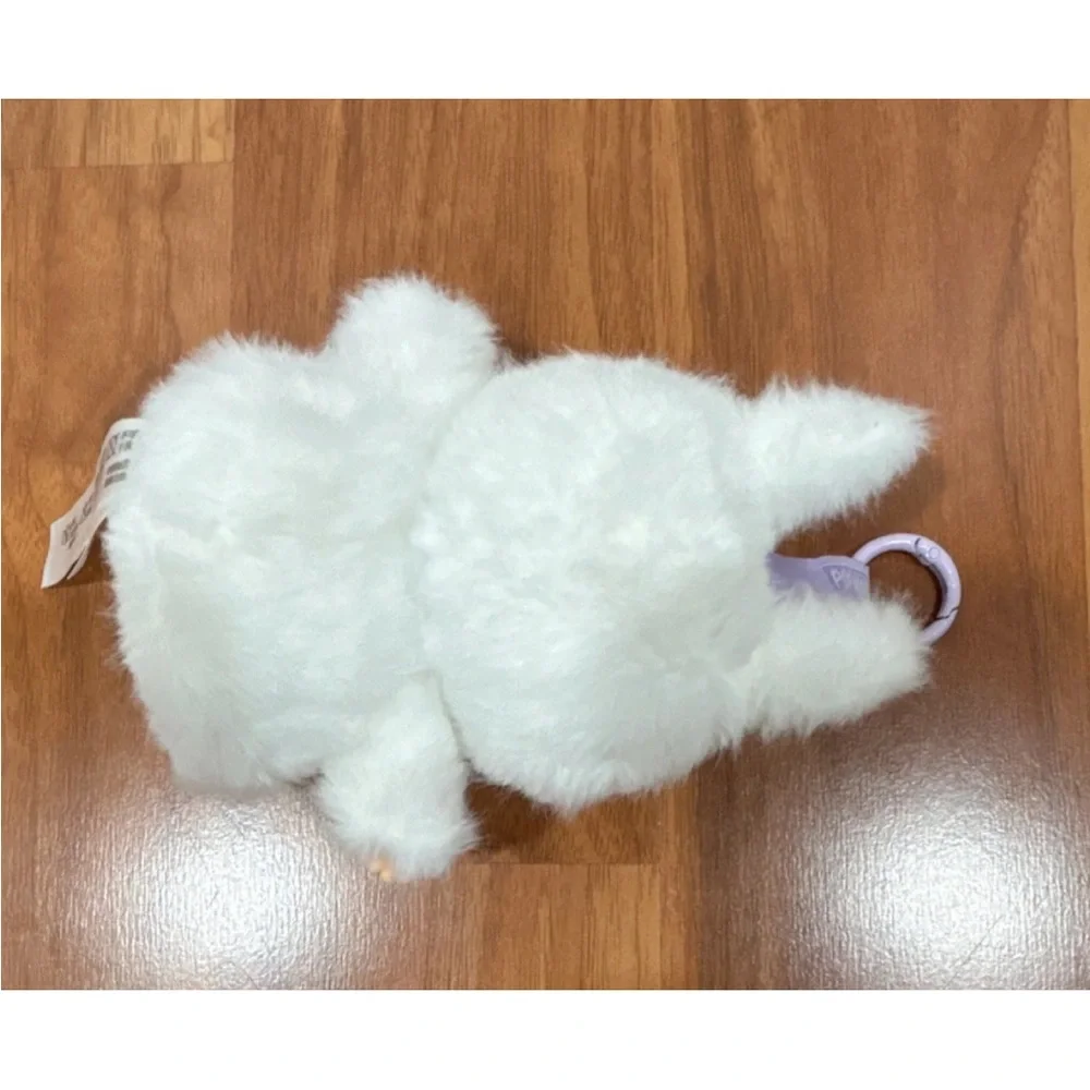 POP MART White Furry Plush Monster Keychain - Picture 4 of 7